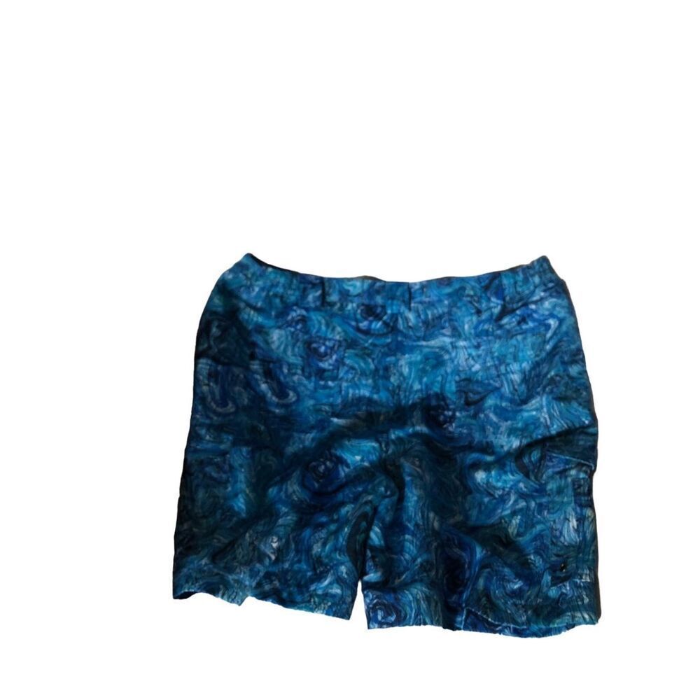 Reel Legends Performance Outfitters Men's Blue Abstract Wave Shorts Size XL